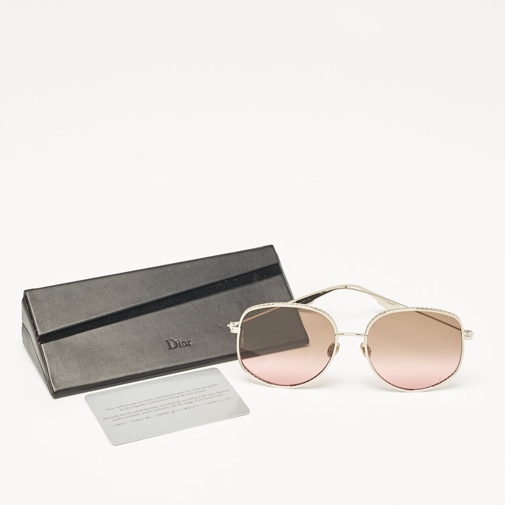 Dior Br/pink Gradient Diorbydior2 Oversized Sunglasses