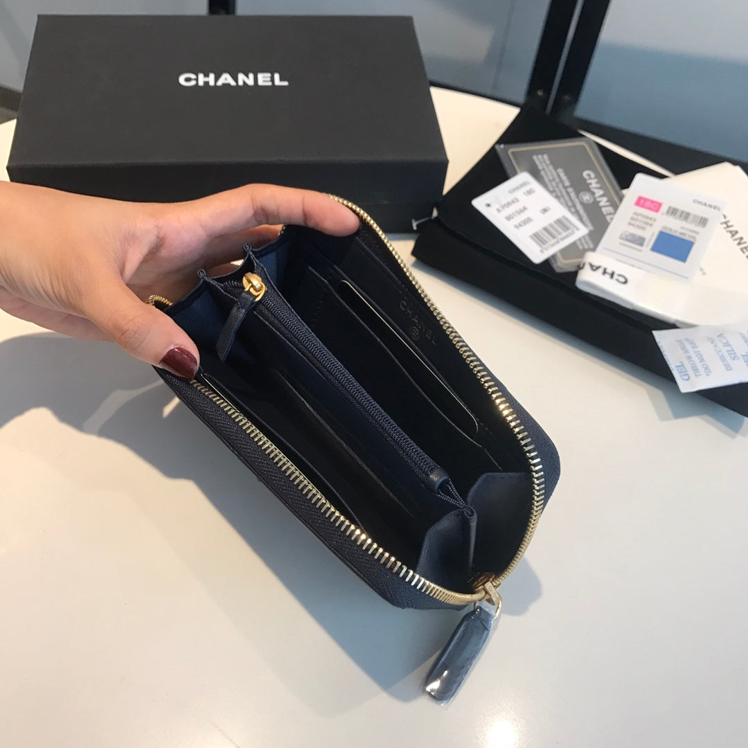 Chanel CHL RED BLACK WALLET 16.5CM