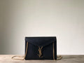 YSSL Cassandra Flap-Front Crossbody Bag Black For Women 8.7in/22cm YSLÂ 