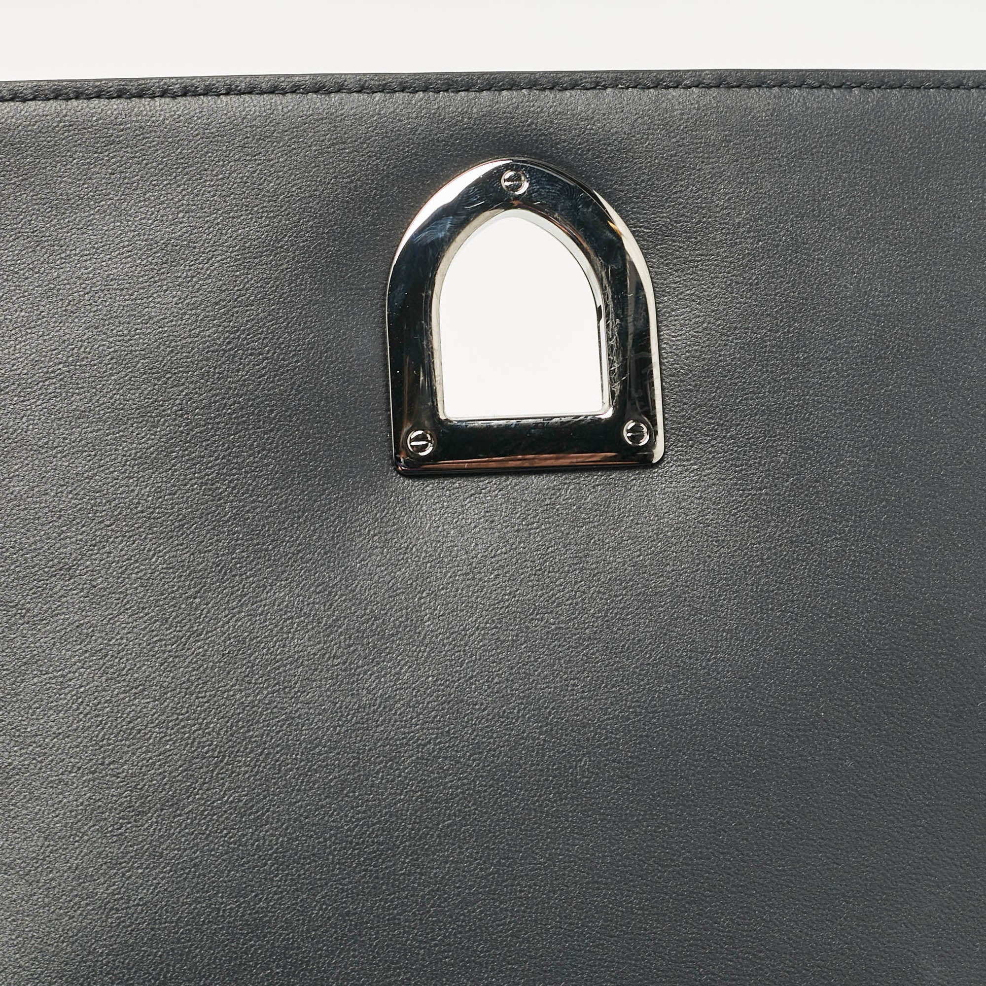 Dior Grey  Leather Medium Diorama Shoulder Bag