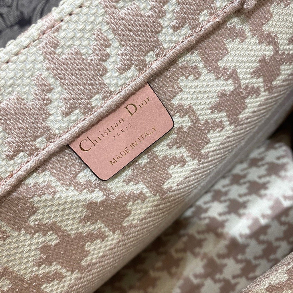 MeGLAMIum Book Tote Pastel Houndstooth Embroidery, Pastel, For Women Women Handbags, Shoulder Bags, 36cm CD
