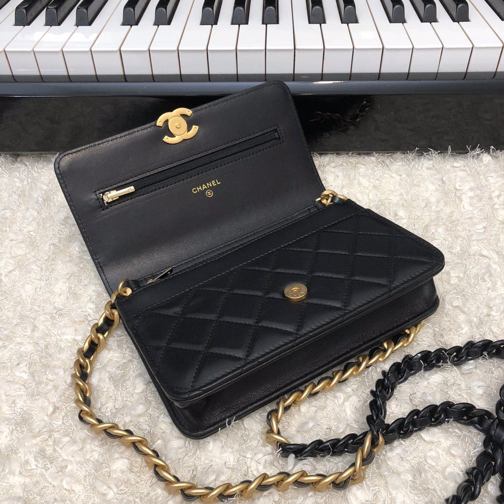 ChanelOriginal Small Classic GlamIap Bag Gold Hardware Black For Women Handbags, Shoulder Bags 7.5in/19cm AP33814