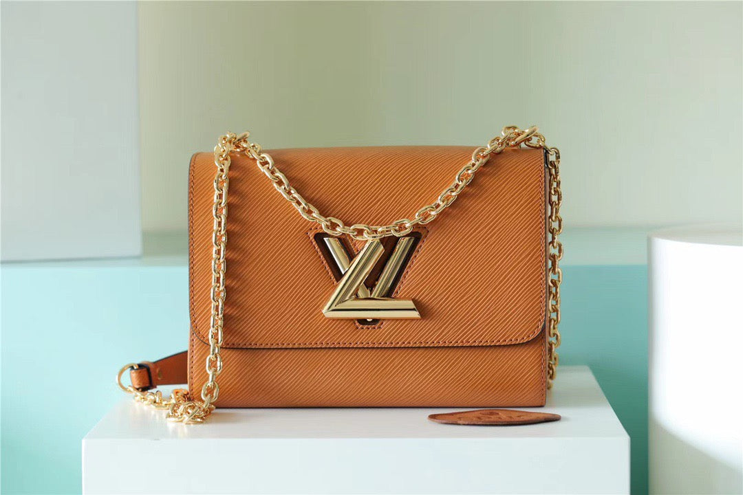 Louis Vuitton Twist MM Epi Gold Miel Brown For Women, Women’s Bags, Shoulder And Crossbody Bags 9.1in/23cm Louis Vuitton M59686