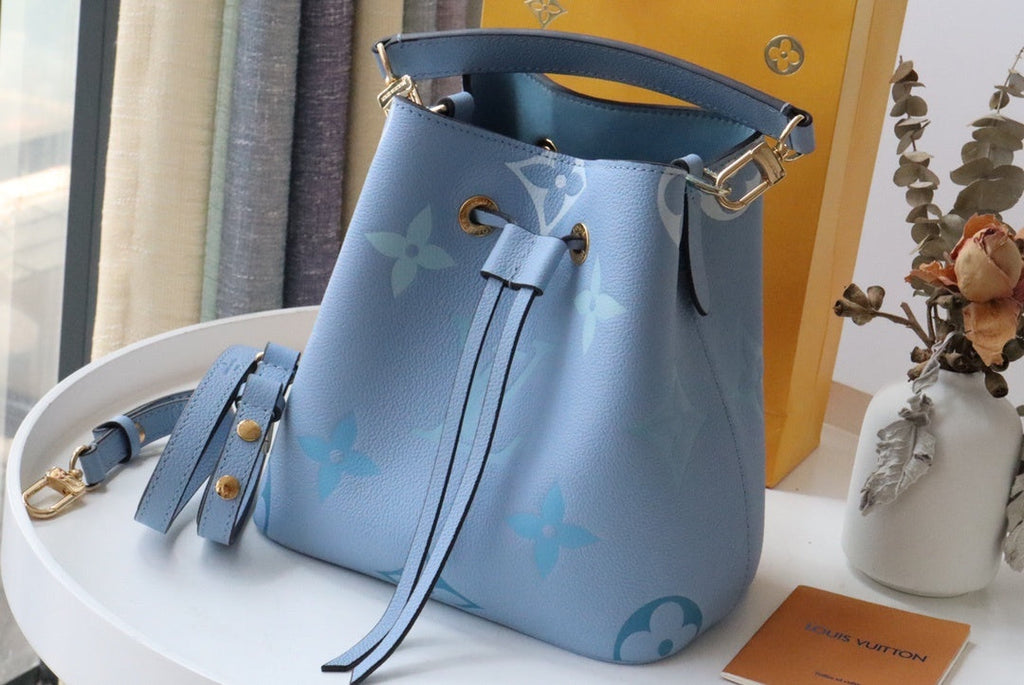 Louis Vuitton NeoNoe Bucket Bag Monogram Empreinte Blue For Women, WomenÃƒÂ¢Ã¢â€šÂ¬Ã¢â€žÂ¢s Handbags, Shoulder Bags 7.9in/20cm Louis Vuitton M45709