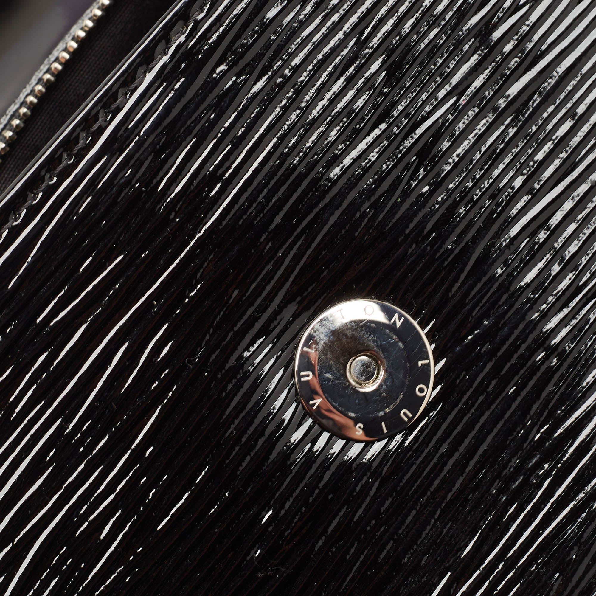 Louis Vuitton Black Electric Epi Leather Sobe Clutch..