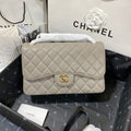 ChanelLarge Classic Handbag Gold Hardware Grey For Women, Women’s Handbags, Shoulder Bags 11.8in/30cm