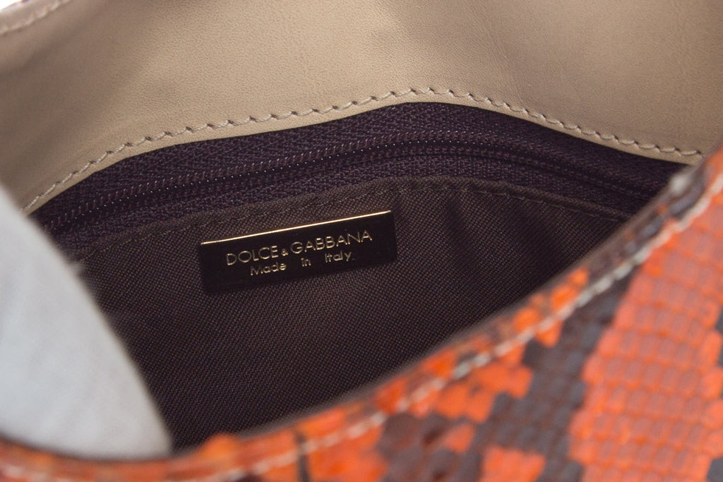 DolCeline & Gabbana Orange & Cream Shoulder Bag