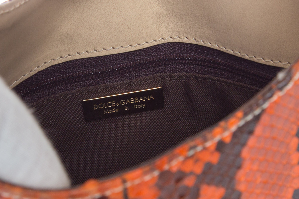 DolCeline & Gabbana Orange & Cream Shoulder Bag