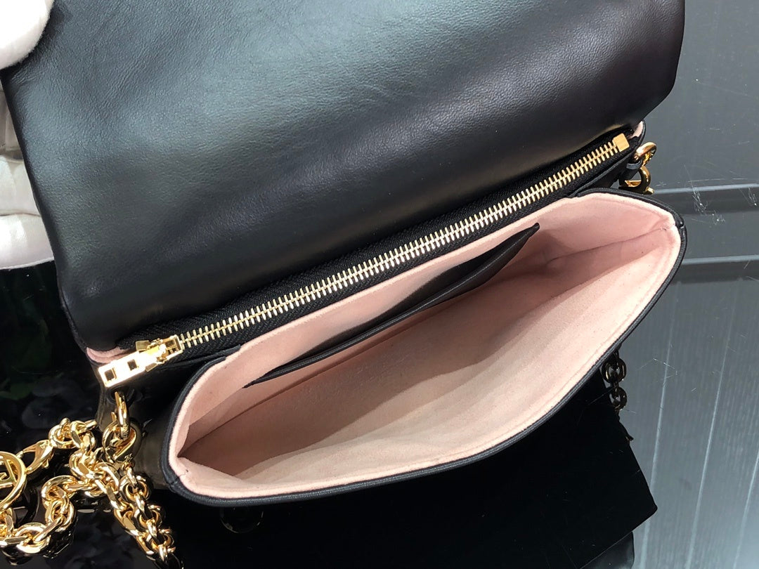 Louis Vuitton Pochette Coussin Monogram Empreinte Black For Women,  Shoulder And Crossbody Bags 7.9in/20cm Louis Vuitton M80742