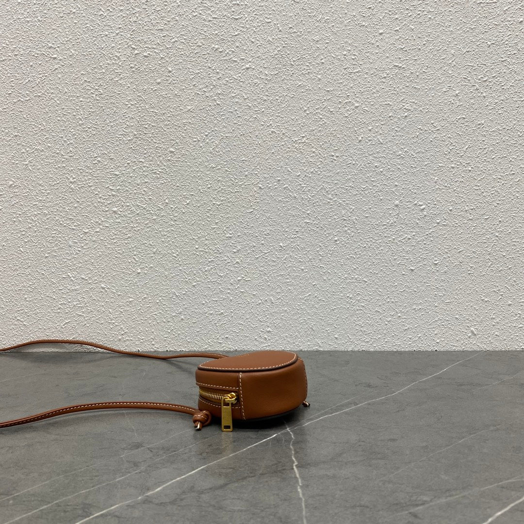 Small Heart Crossbody Bag Tan For Women 3in/8cm 10J113DZW.04LU