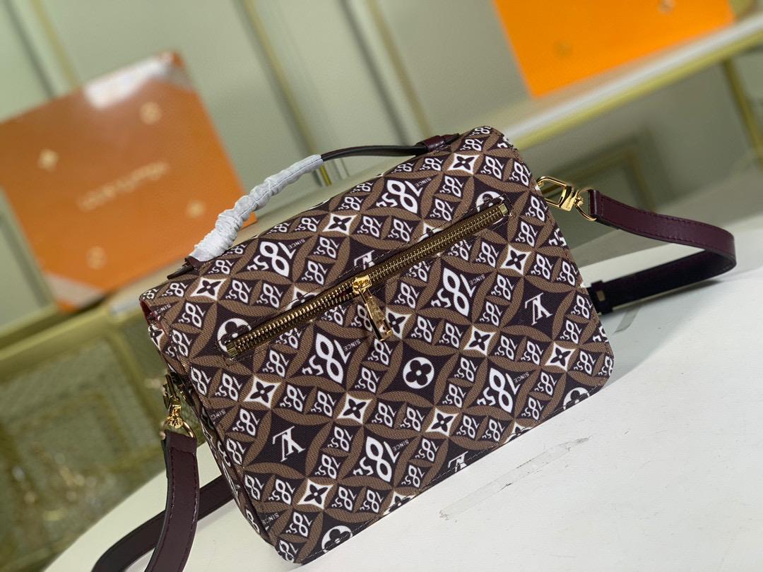Louis Vuitton Pochette Metis MM Jacquard Sin1854 Brown For Women,  Shoulder And Crossbody Bags 9.8in/25cm Louis Vuitton