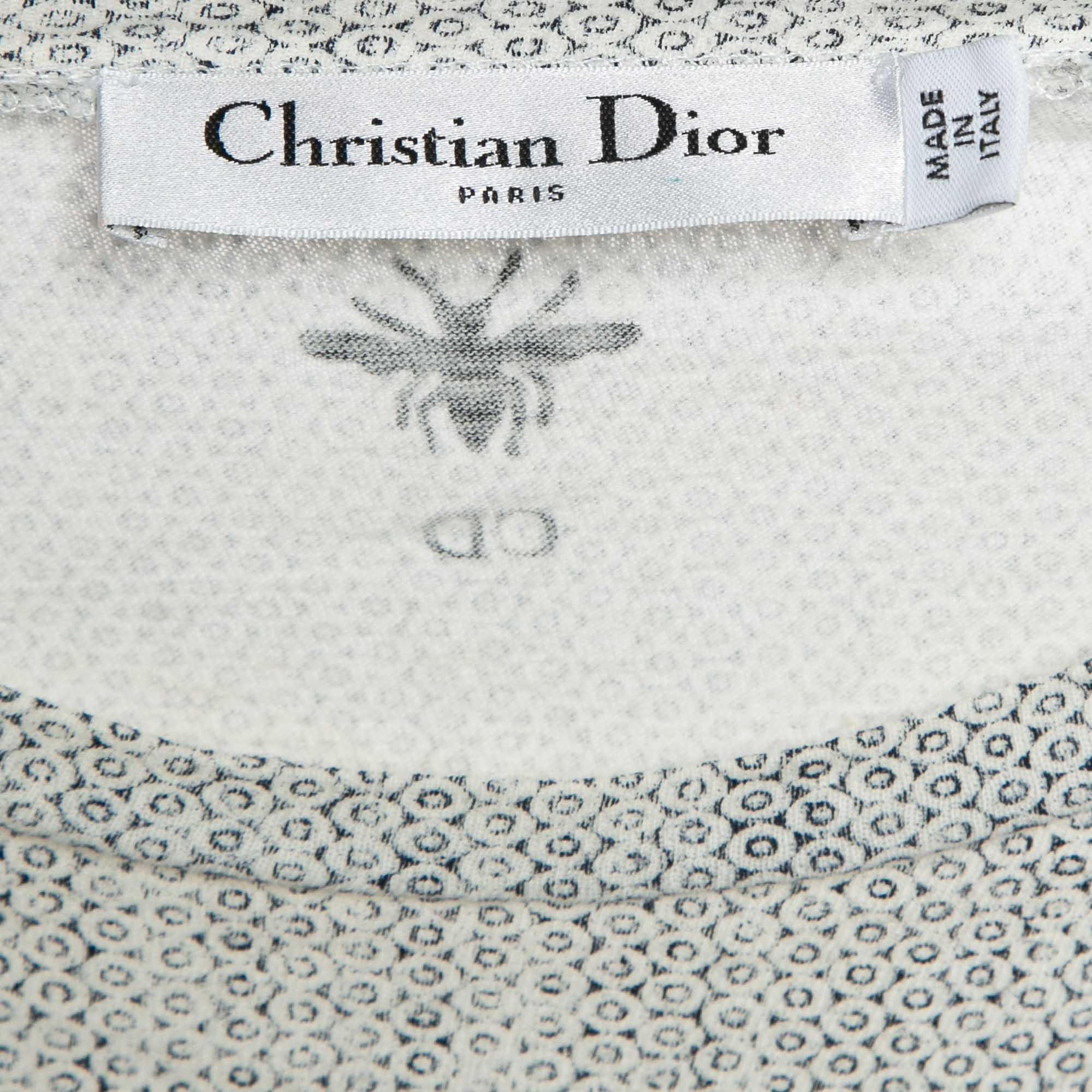 Dior White L'amoureux Print Cotton T-Shirt