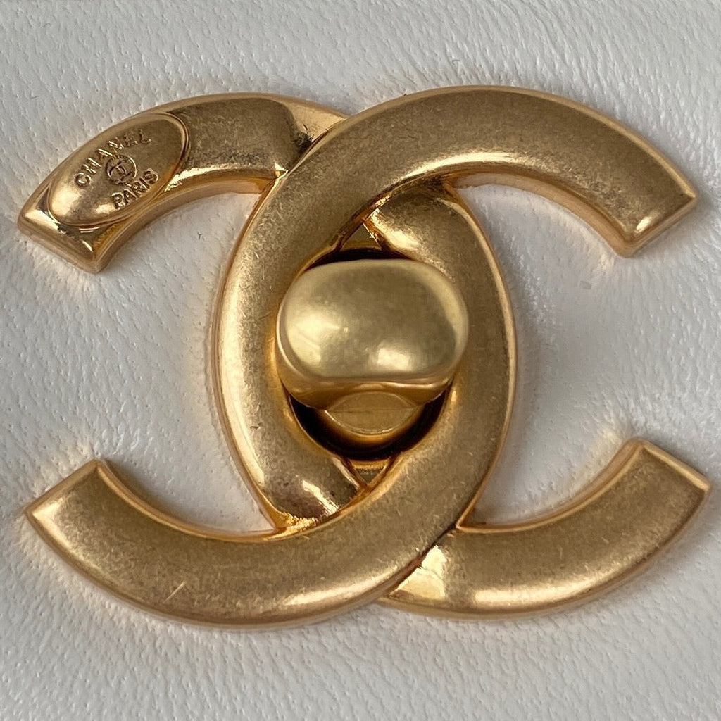 ChanelSmall GlamIap Bag Gold Hardware White For Women Handbags, Shoulder Bags 7.9in/20cm AS3450