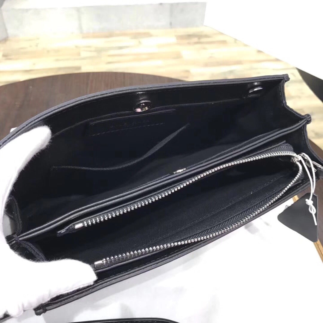Satin Crossbody Shoulder Bag In Black, For Women,  Bags 10.2in/26cm