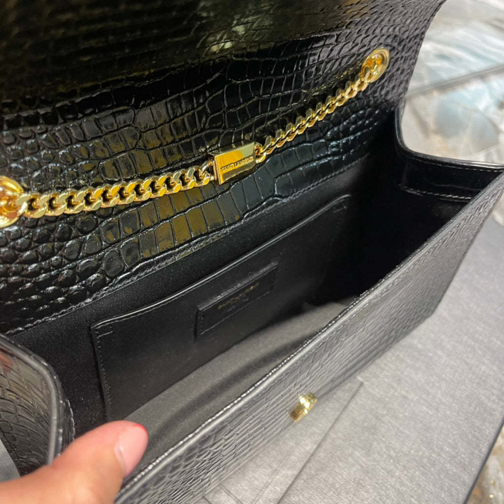 Top Quality Kata MeTop Qualityum Chain Bag Black With Tassel For Women 9.4in/24cm YSL 354119DND0J1000