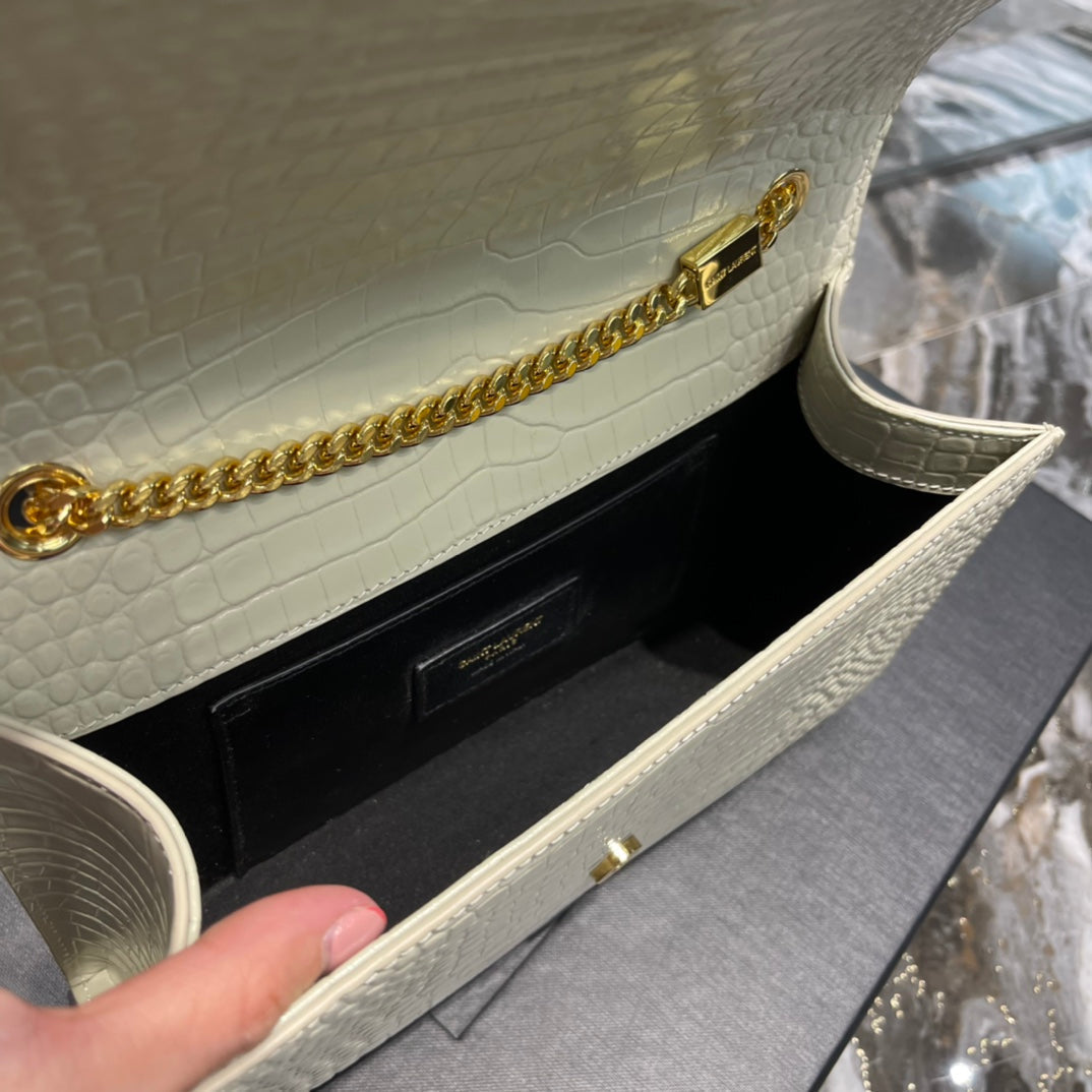 Top Quality Kata MeTop Qualityum Chain Bag White  With Tassel For Women 9.4in/24cm YSL 354119DND0J9207