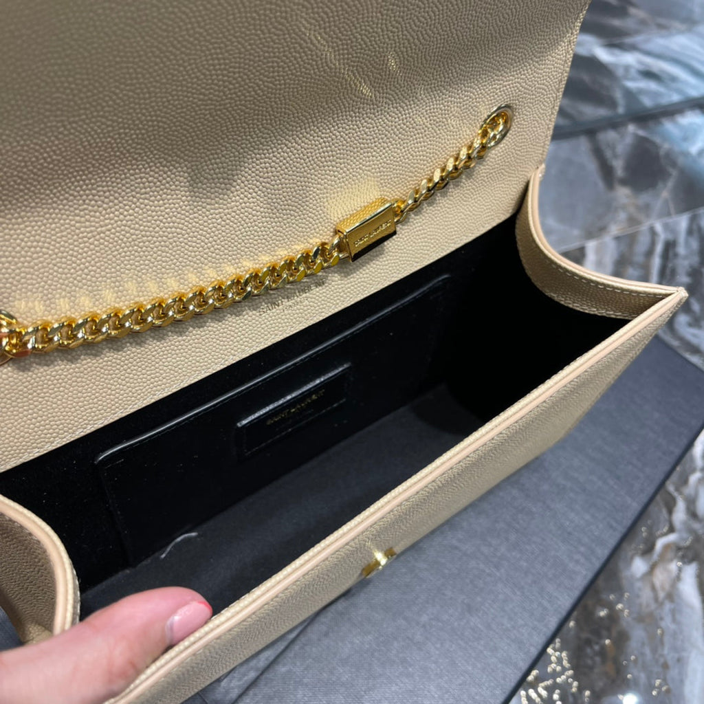 Top Quality Kata MeTop Qualityum Chain Bag Beige With Tassel For Women 9.4in/24cm YSL