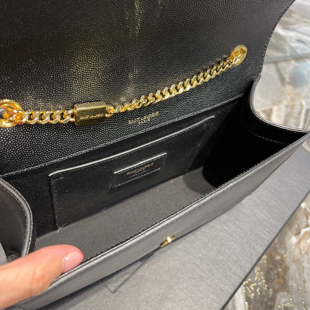 Top Quality Kata MeTop Qualityum Chain Bag Black With Tassel For Women 9.4in/24cm YSL 354119BOW0J1000