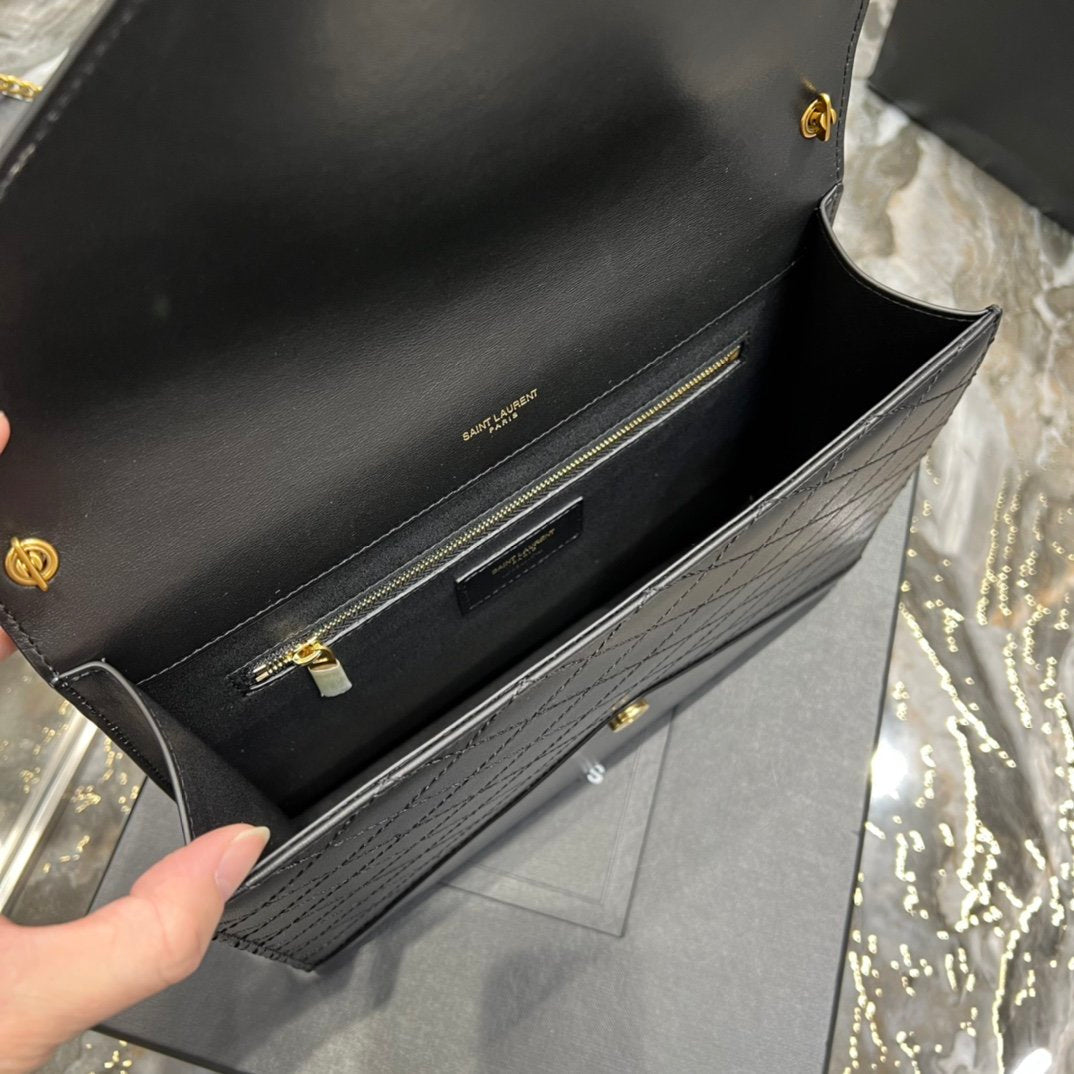 YSSL Gaby Chain Bag Black With Gold Hardware For Women 10in/27cm YSL 6688641EL071000