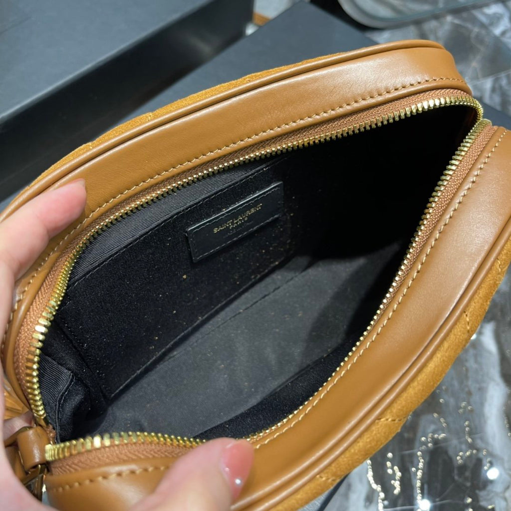 Top Quality Lou Camera Bag Brown With Gold Toned Hardware For Women 9in/23cm YSL 6125441S7R77761