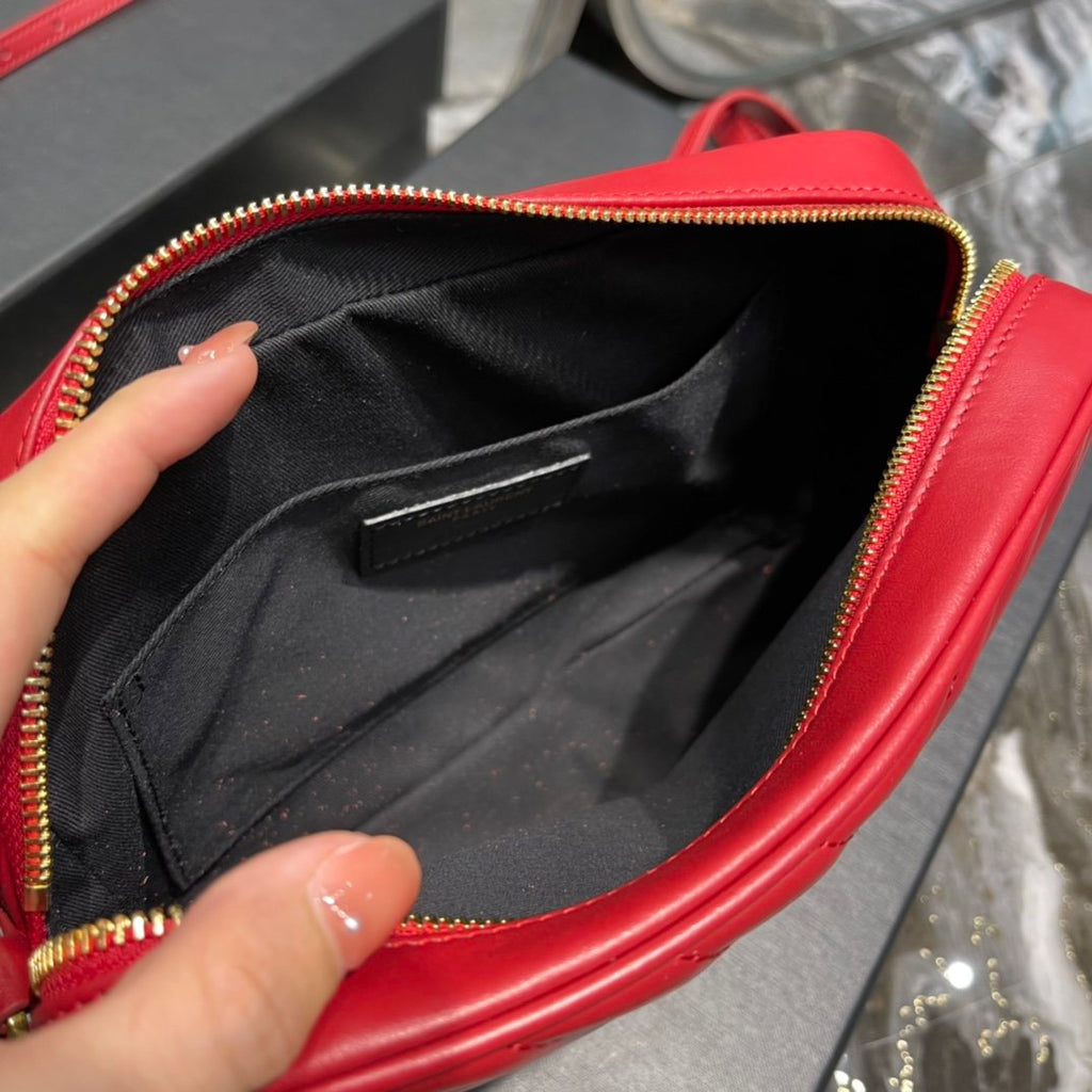 Top Quality Lou Camera Bag Red With Gold Toned Hardware For Women 9in/23cm YSL 612544DV7076008