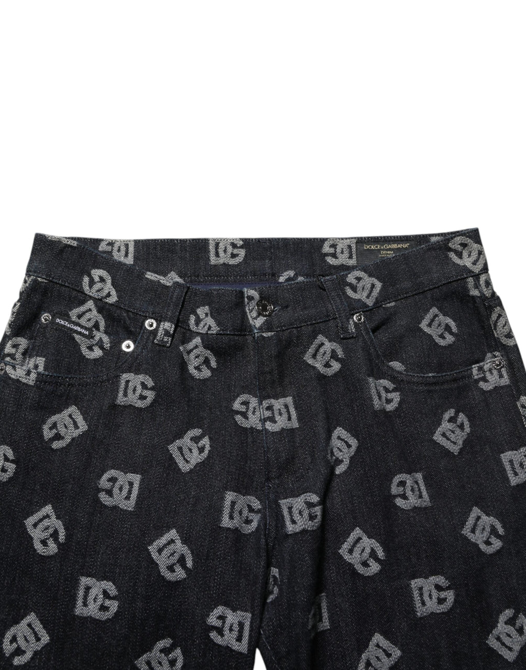 Dolce & Gabbana Black DG Monogram Cotton Skinny Denim Jeans