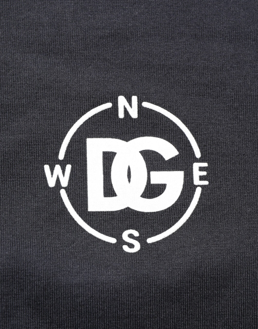 Dolce & Gabbana Black Logo Compass Cotton Crew Neck T-shirt