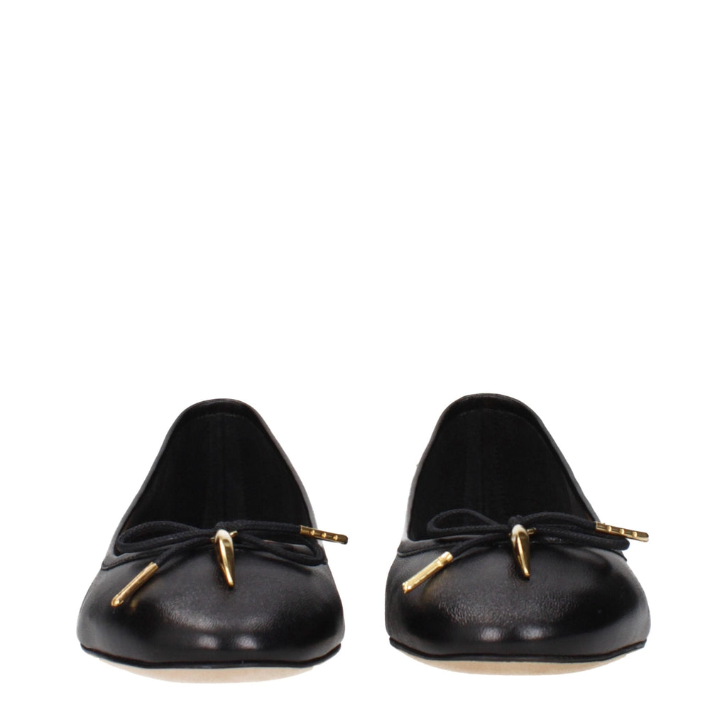 Chloé Black Leather Ballet Women's Flats