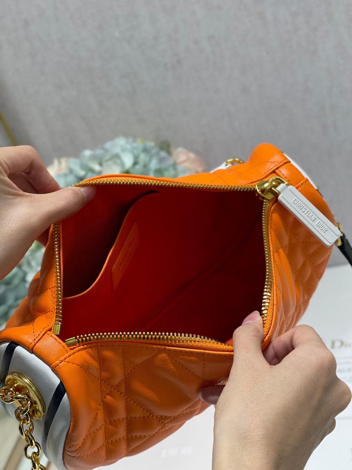 Dior MeDiorum Vibe Hobo Bag, Orange Handbags, Crossbody Bags, 30cm CD