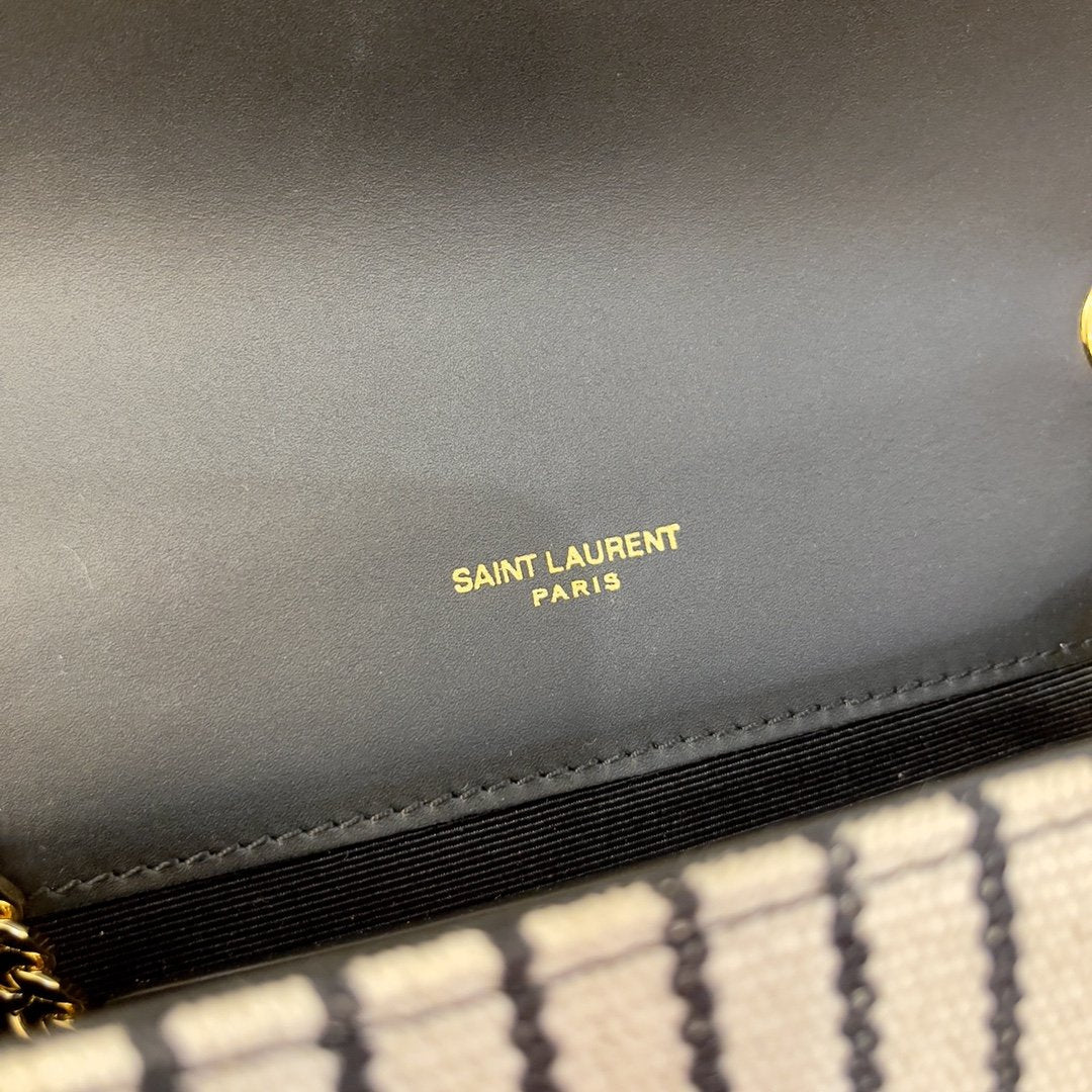 Top Quality Kate Small Chain Bag In Canvas For Women 7.9in/20cm YSL 469390FAACG9583
