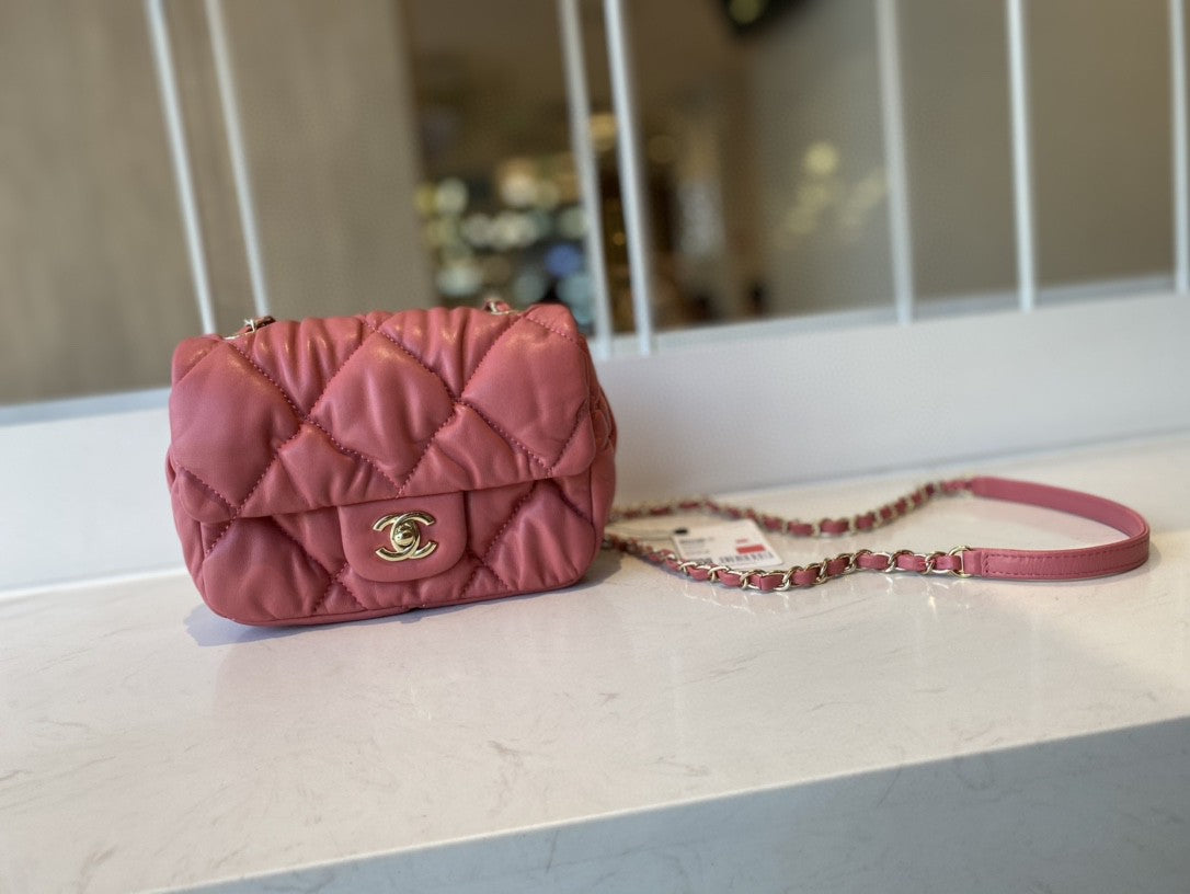 ChanelSmall GlamIap Bag Gold Hardware PiNike For Women Handbags, Shoulder Bags 7.5in/19cm AS2232