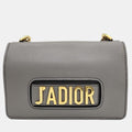 Christian Grey Calfskin Medium J'adior Flap Bag