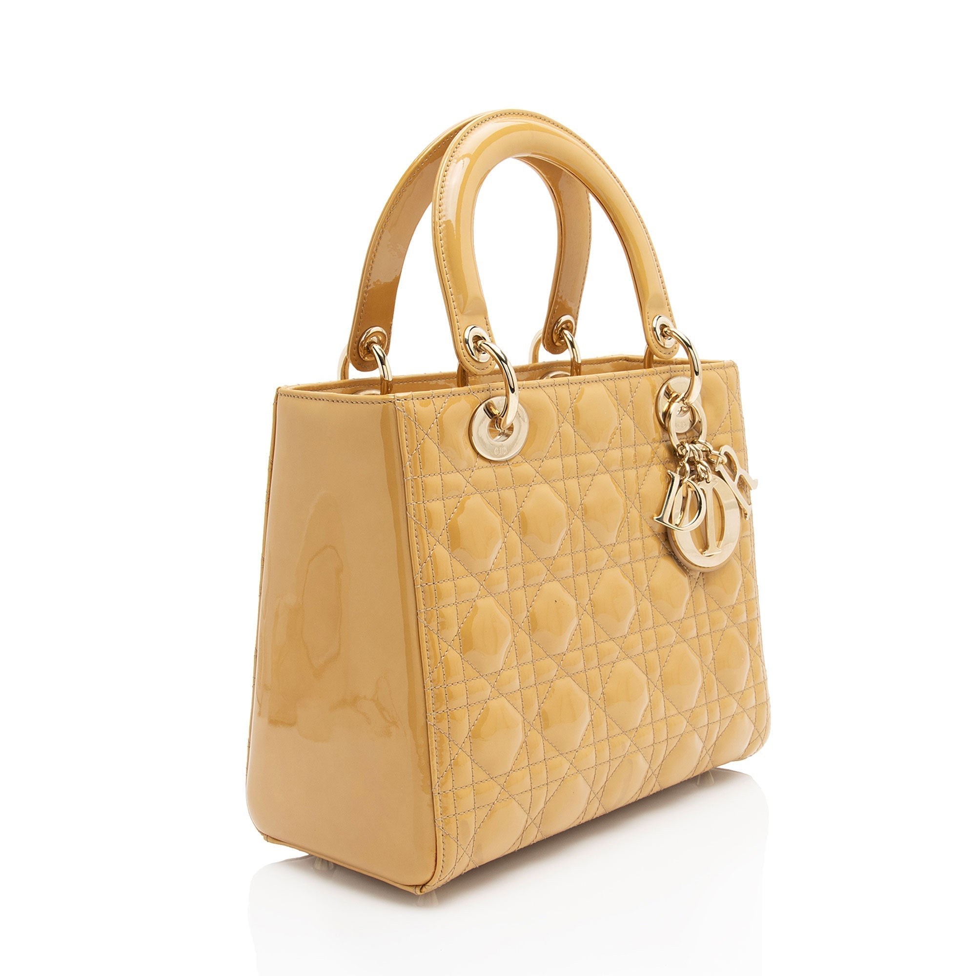 Dior  Leather Lady Dior Medium Tote