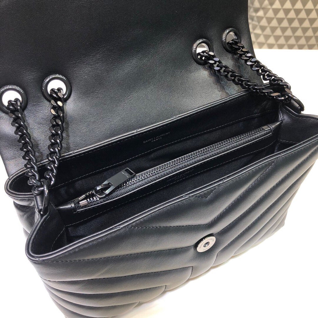 Top Quality Loulou Small Chain Bag In MatelassÃ© "Y" Black For Women 9.8in/23cm YSL 494699DV7281000