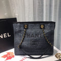 Chanel Deauville Chain Shoulder Tote Bag Dark Grey For Women, Women’s Handbags, Shoulder Bags 13.3in/34cm A66939