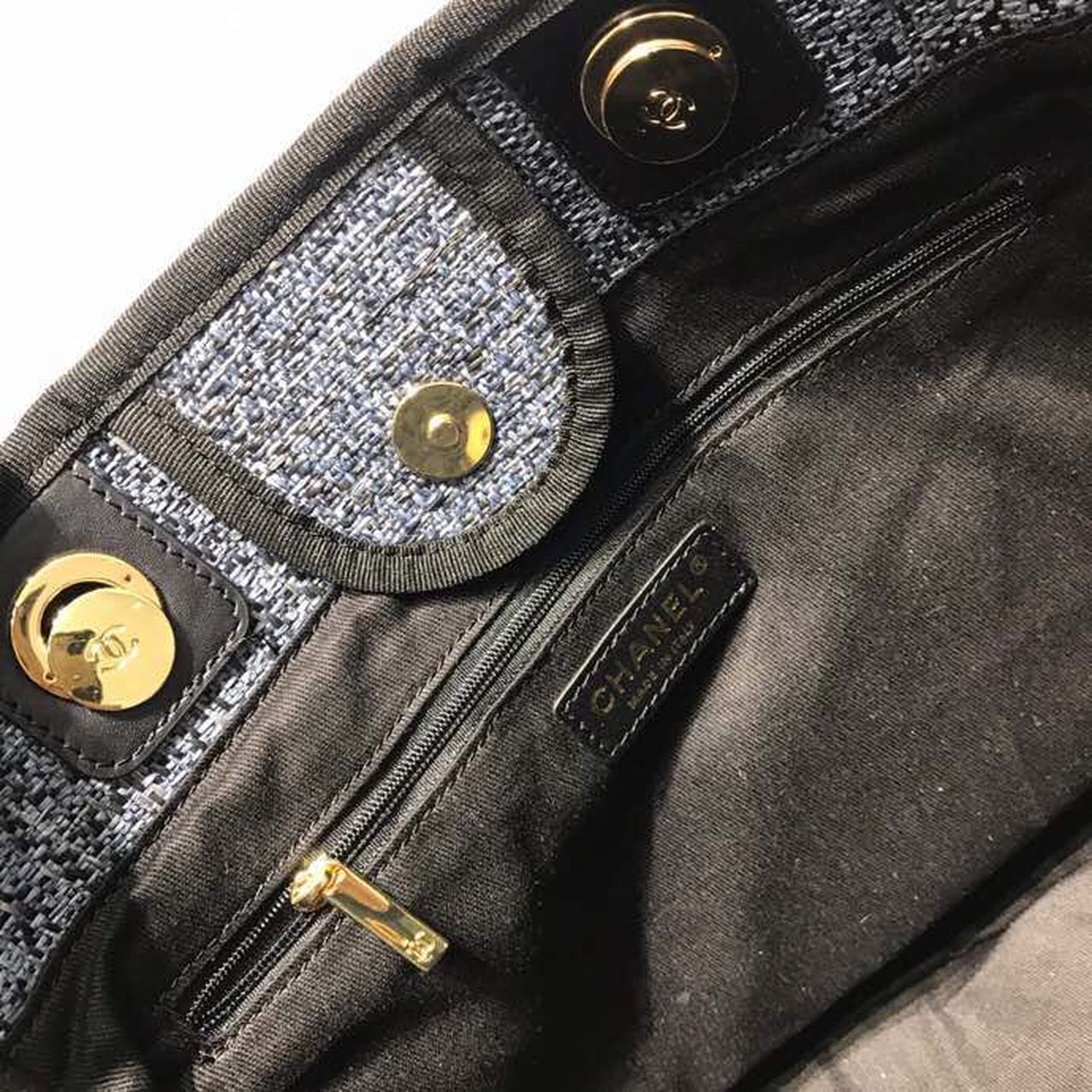 Chanel Deauville Chain Shoulder Tote Bag Dark Grey For Women Handbags, Shoulder Bags 13.3in/34cm A66939