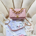 Chanel GlamIap Bag Gold Hardware PiNike For Women Handbags, Shoulder Bags 7.9in/20cm AS3366