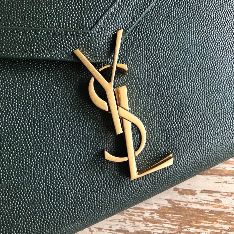 Saint Laurent Cassandra Flap-Front Crossbody Bag Dark Green For Women 8.7in/22cm YSL