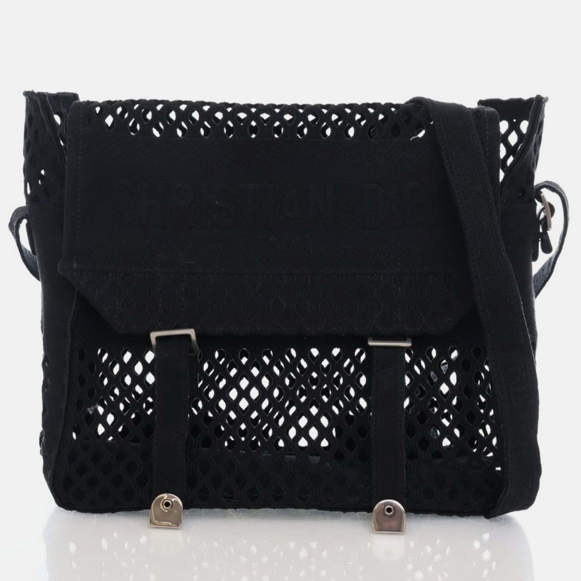 Black Jacquard Diorcamp Messenger Bag