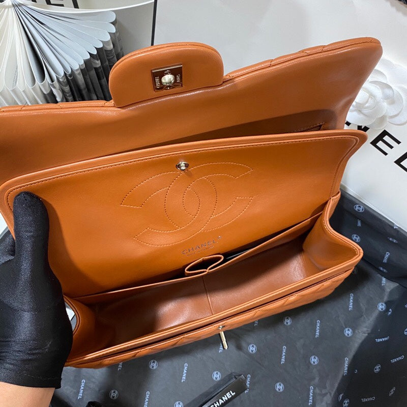 ChanelLarge Classic Handbag SiLouis Vuittoner Hardware Brown For Women Handbags, Shoulder Bags 11.8in/30cm
