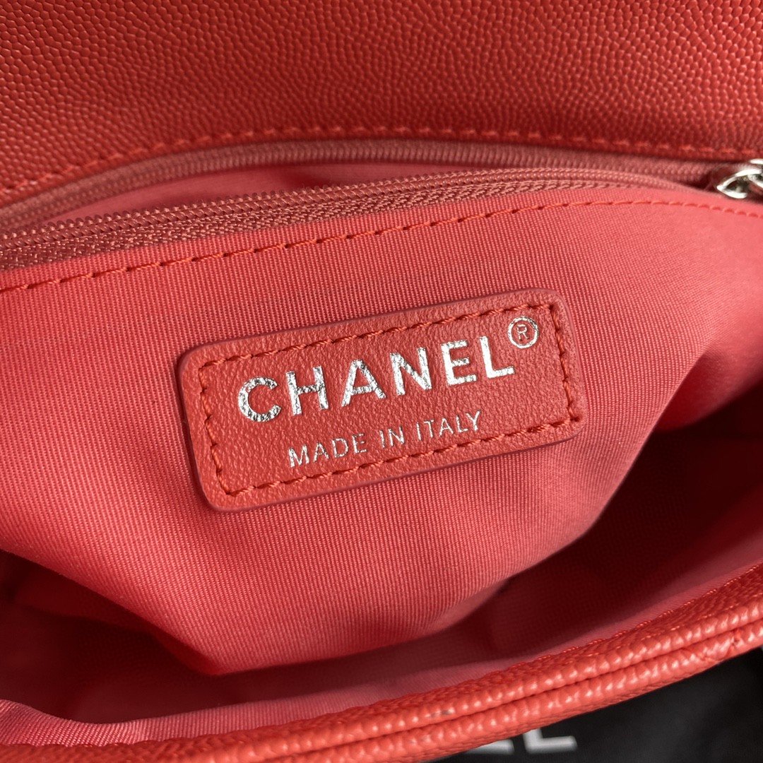 ChanelGlamIap Bag Red Hardware Grained Red For Women Handbags, Shoulder Bags 9.4in/24cm AS2303
