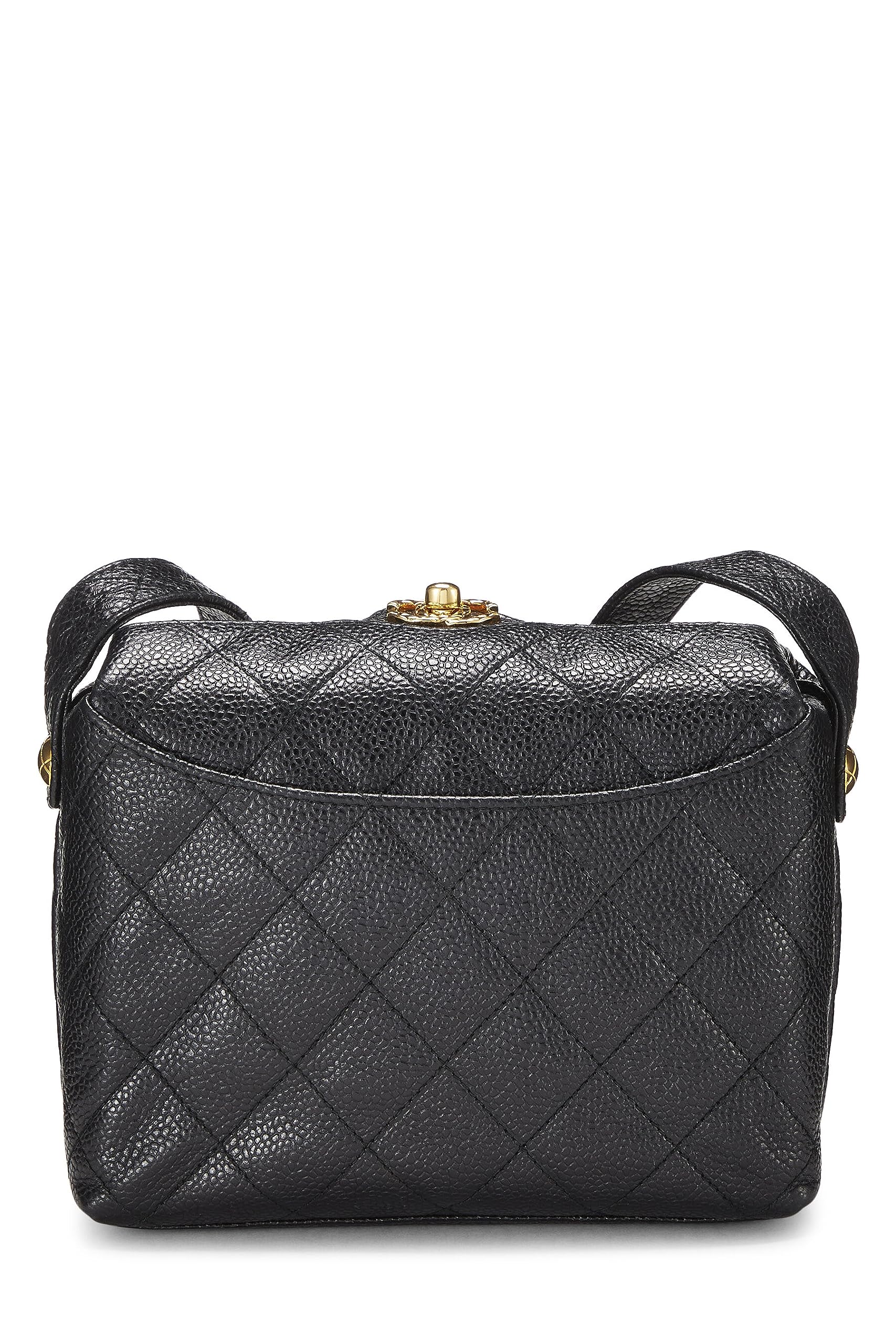 Chanel,  Black Caviar Shoulder Bag, Black