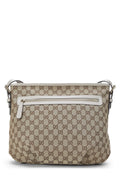 Gucci,  Original Gucci Canvas Zip Pocket Crossbody Large, White