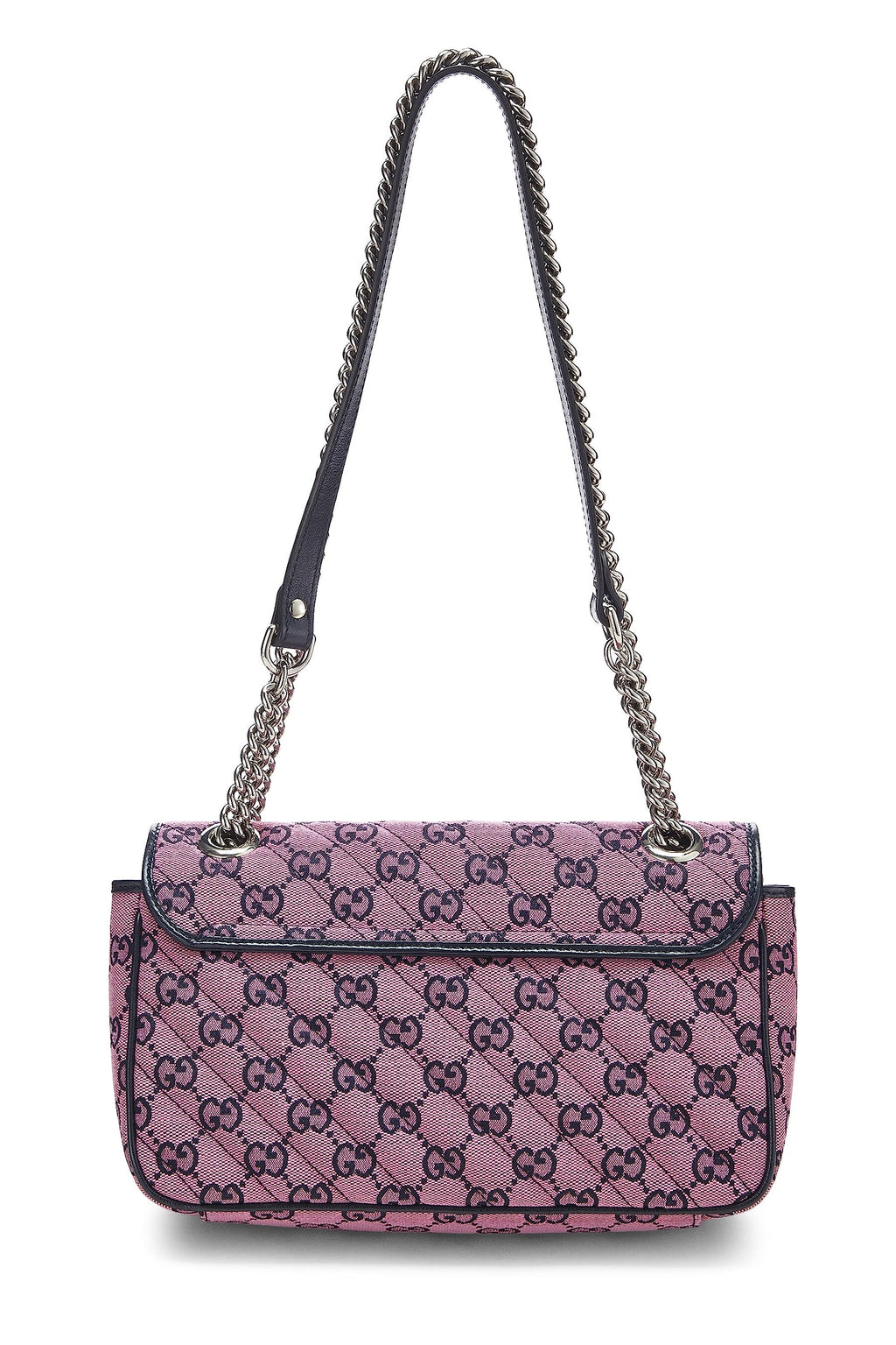 Gucci,  Pink Canvas GG Marmont Shoulder Bag Small, Pink