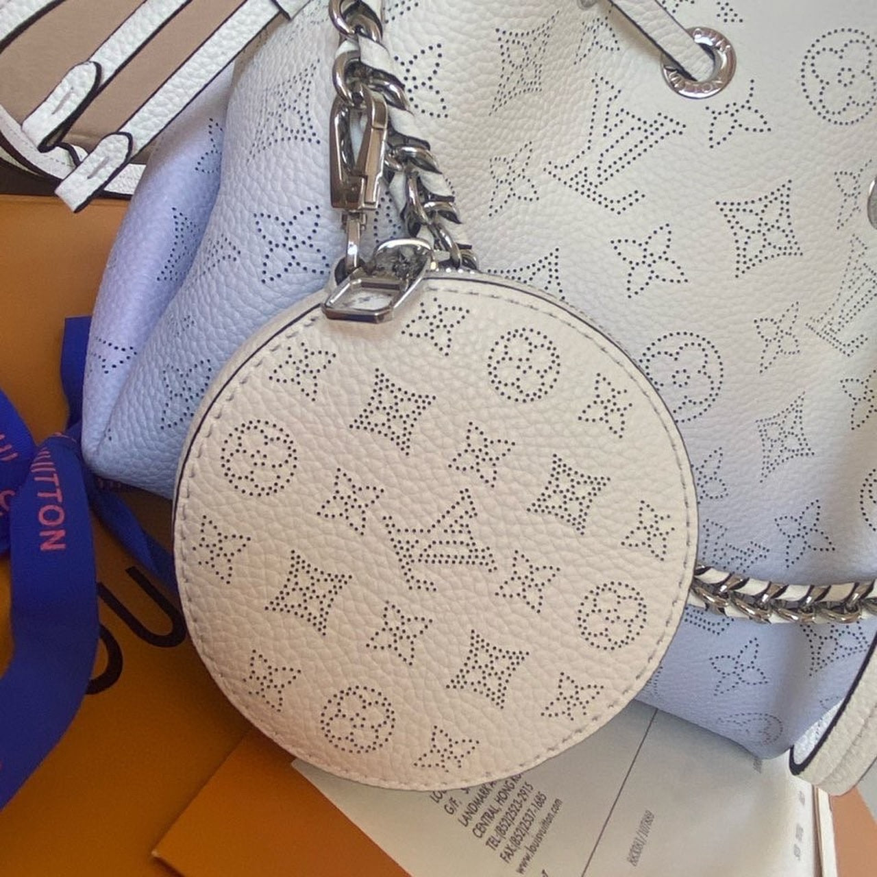 Louis Vuitton Bella Bucket Bag Light Blue For Women,  Shoulder And Crossbody Bags 7.5in/19cm Louis Vuitton M57856