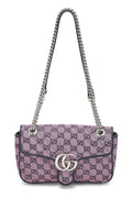 Gucci,  Pink 'GG' Canvas Marmont Shoulder Bag Small, Pink