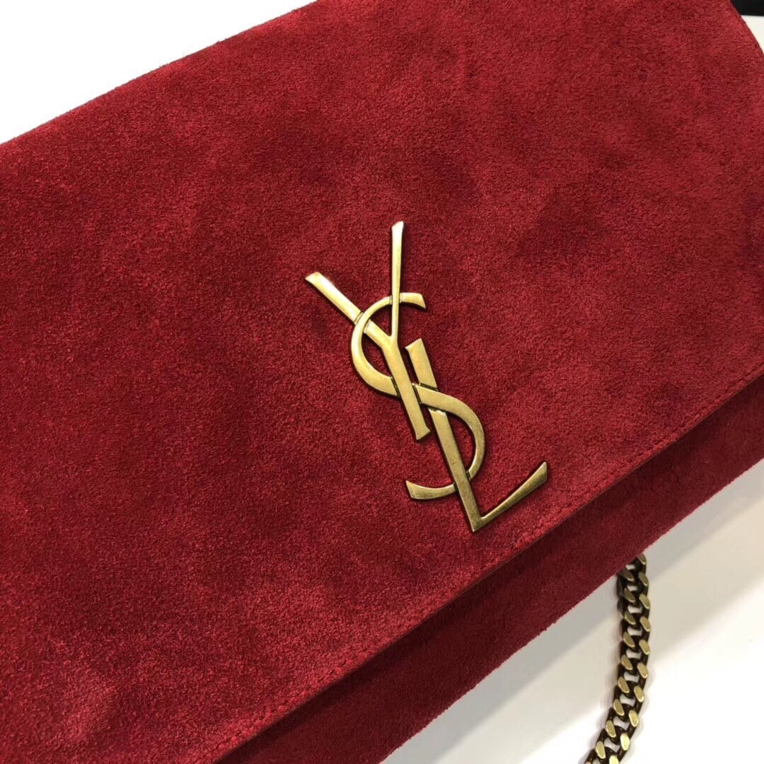 YSSL Kate Medium Reversible Chain Bag Red For Women 28.5in/11cm YSLÂ 