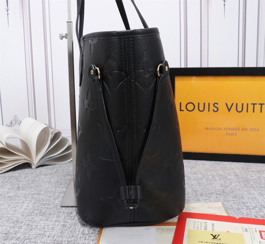 Louis Vuitton Neverfull MM Tote Bag Monogram Empreinte Black For Women,  Shoulder Bags 12.2in/31cm Louis Vuitton M45685
