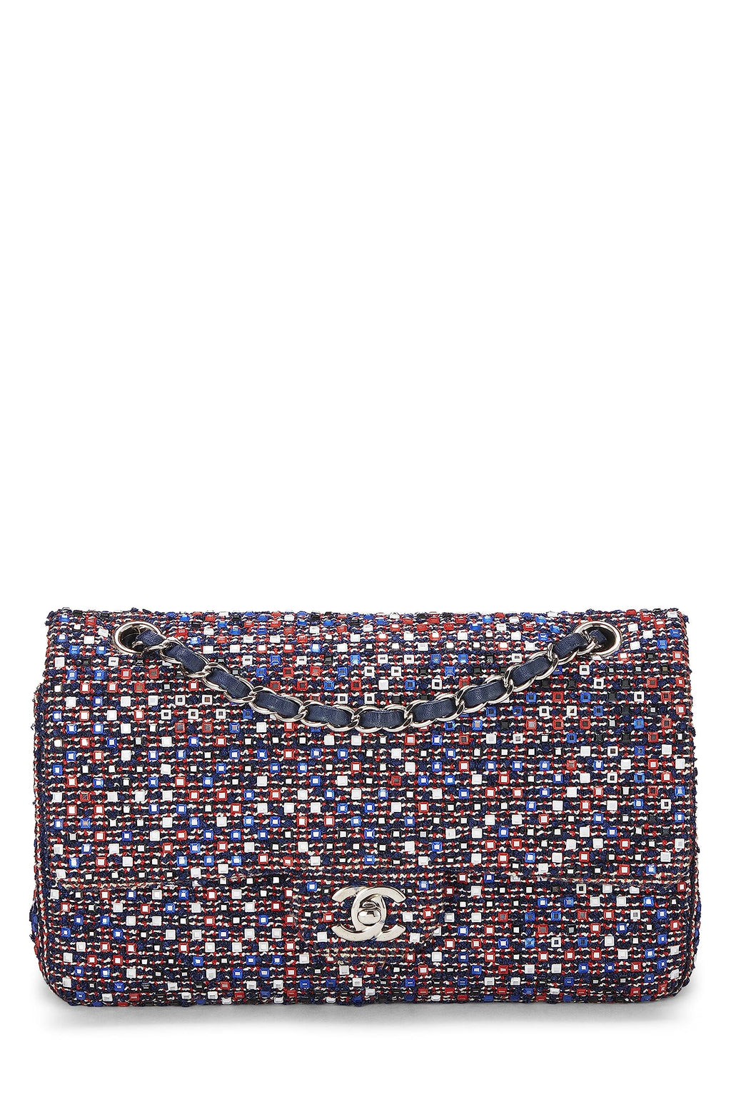 Chanel,  Multicolor Tweed Classic Double Flap Medium, Multi