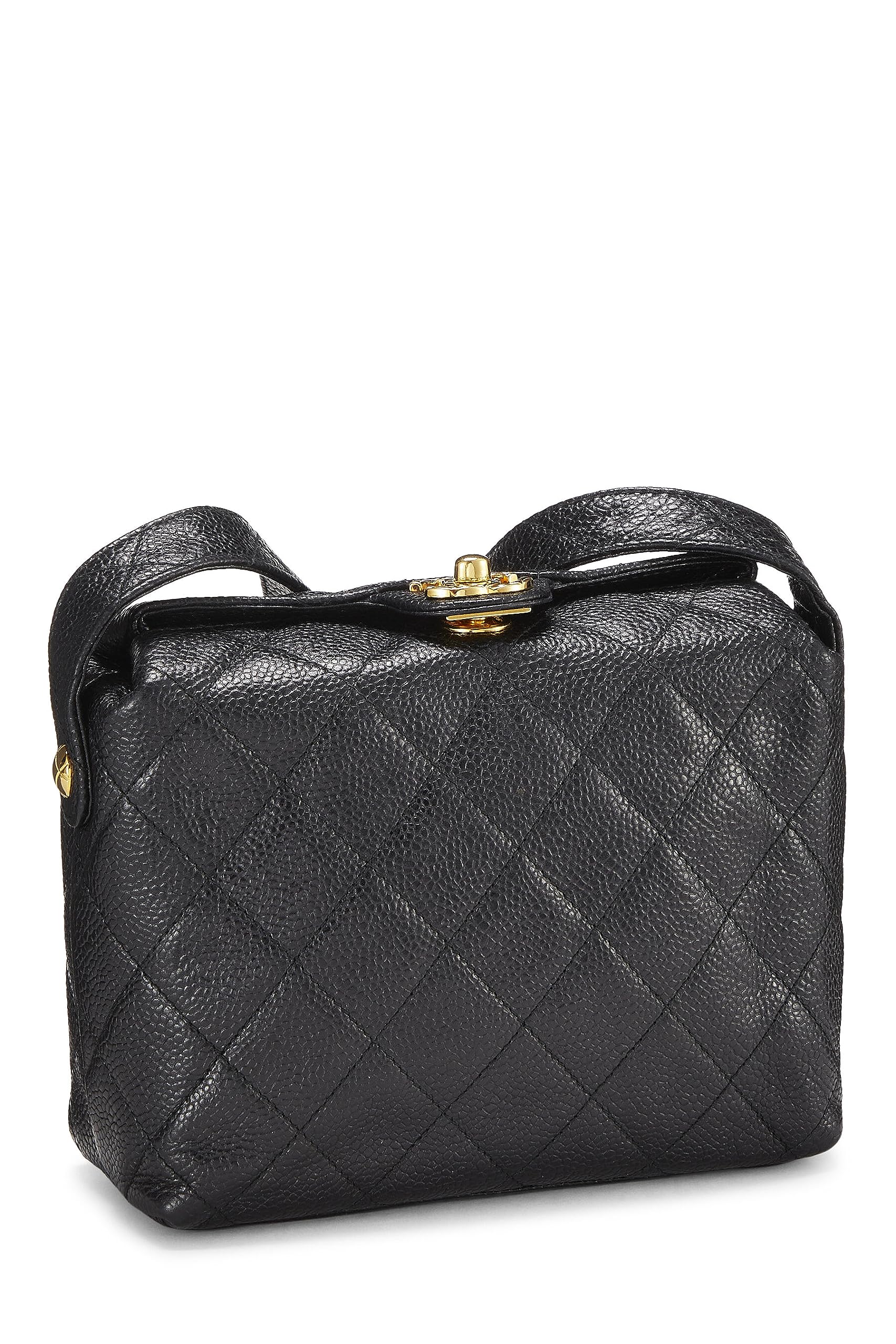 Chanel,  Black Caviar Shoulder Bag, Black